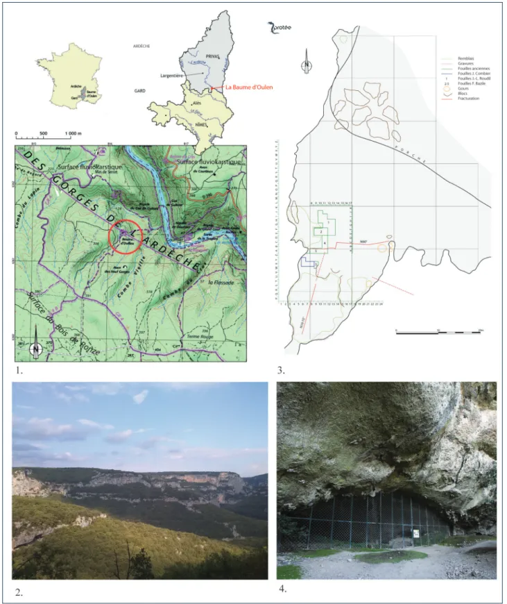 Fig. 3 – La Baume d’Oulen Labastide-de-Virac - Le Garn (Gard, Ardèche), données contextuelles