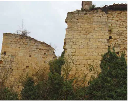 Fig. 12. Château de Montsalvy, mur del castel del capitol, corps de logis (© 2019 CTM).