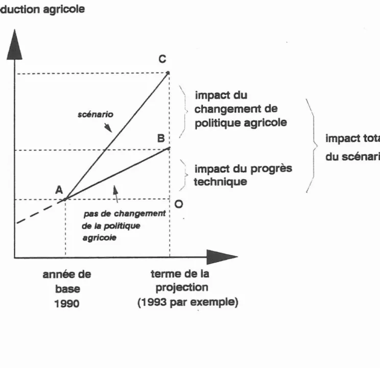 Figure 1.1. Le fonctionnement du modèle MISS en projection comparative
