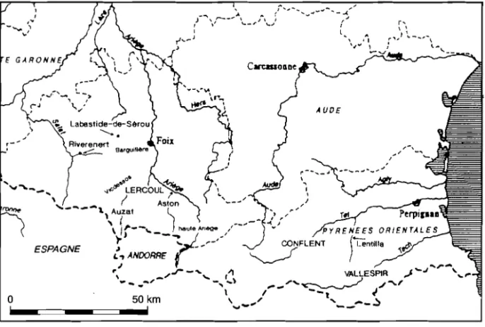 Fig. 1. Carte de  localisation  des  lieux cites. 