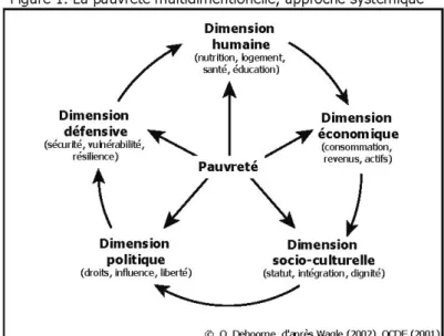 Figure 1- La pauvreté multidimensionnelle, une approche systémique