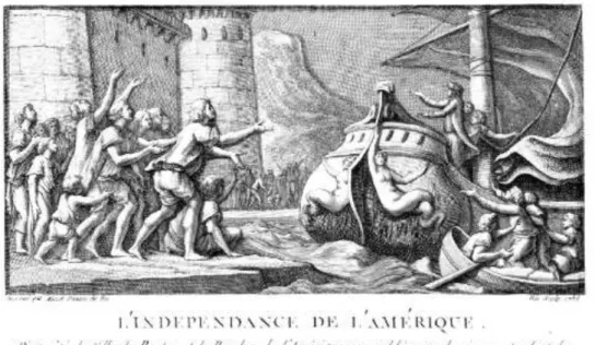 Fig. 6 Charles Monnet, L’indépendance de l’Amérique. Dessin du Bas-relief de l’obélisque de Port- Port-Vendres