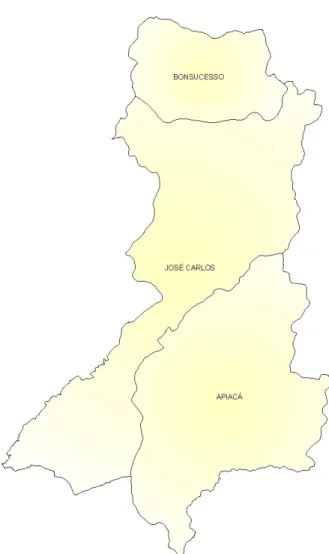 Figura 1 – Mapa dos município/ distritos
