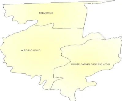Figura 1 – Mapa do município/distritos