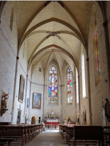 Fig. 5 : La Romieu, l’église Saint-Pierre, vue intérieure vers l’est. 