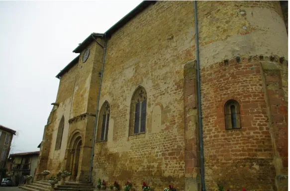 Fig. 16 : Aignan, église Saint-Laurent, l’édifice vu depuis le sud-est. 