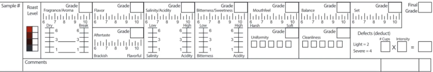 Figure 2. Sample evaluation form.
