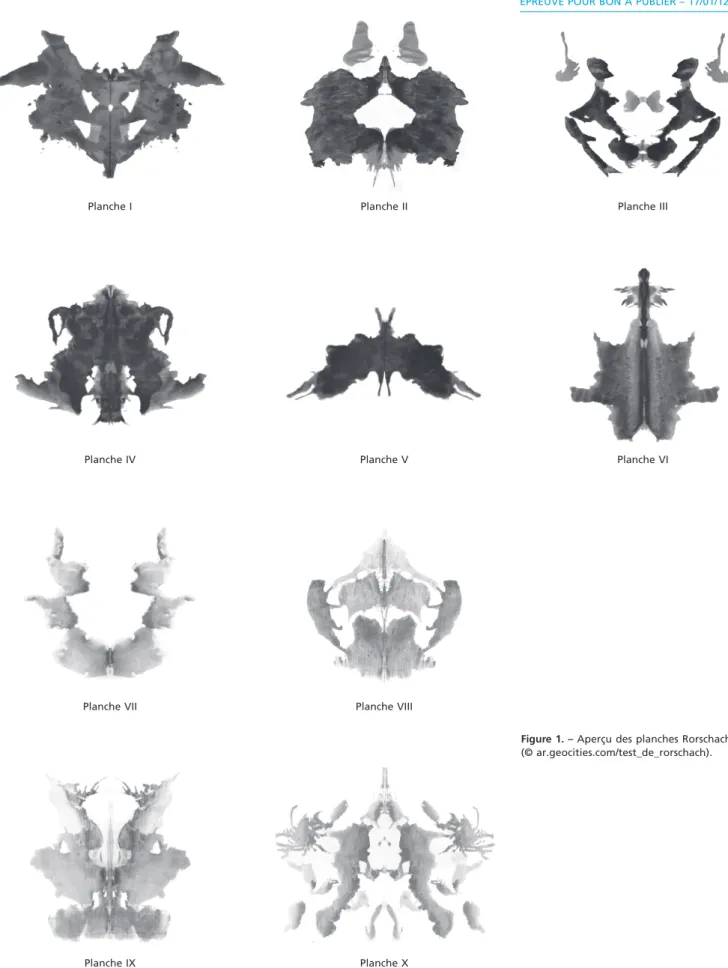 Figure 1. – Aperçu des planches Rorschach  (© ar.geocities.com/test_de_rorschach).