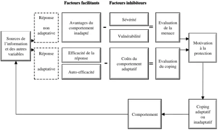 Figure 5.Théorie de la motivation à la protection adaptée par Boer et Seydel (1995) et Norman, Boer et Seydel (2005) 