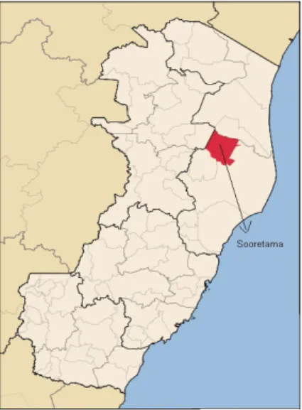 Figura 1. Localização do município de Sooretama,  Espírito Santo. 