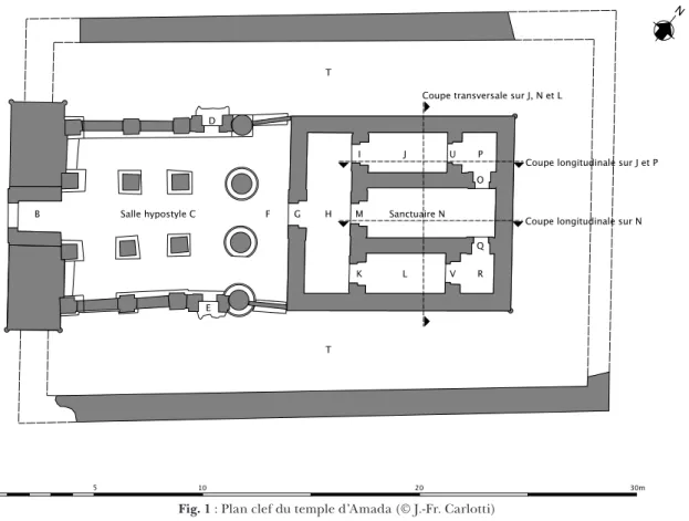 Fig. 1 : Plan clef du temple d’Amada (© J.-Fr. Carlotti)