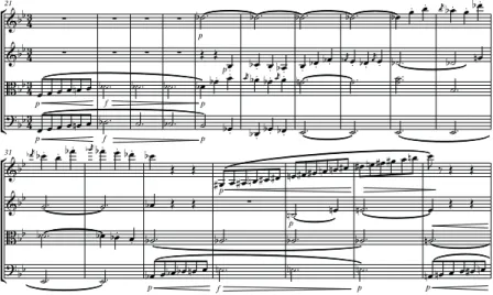Fig. 6 : Onslow, Quatuor, op. 50, « Scherzo », mes. 89-97.
