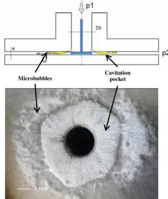 Figure 10: Geometry and image of the microbubble generator  (courtesy of Ylec Consultants) 