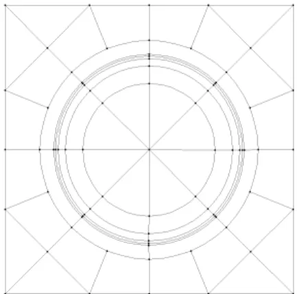 Figure 1. Refined spatial mesh for a single PWR cell.