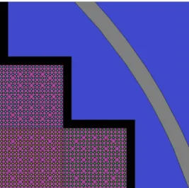Figure 3. : Representation of the radial reflector for the studied PWR core. 