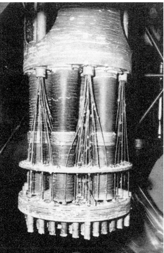 Fig. 44. Le bouchon couvercle cœur du réacteur RAPSODIE, avec ses thermocouples.