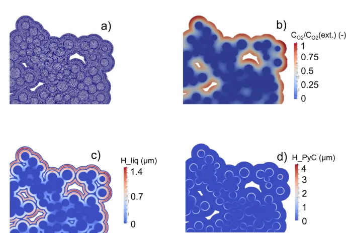 Figure 2b clearly evidences the depletion of oxygen throughout the crack. Indeed, consumption  by the glass-forming carbide and by carbon is not balanced by supply of gas by diffusion