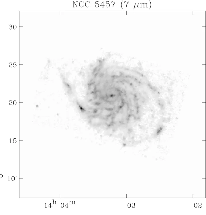 Fig. 6. c’) Enlargement of the 7 µ m map of NGC 5457