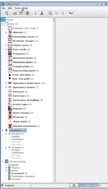 Fig. 3. COSI6 data set in the GUI 