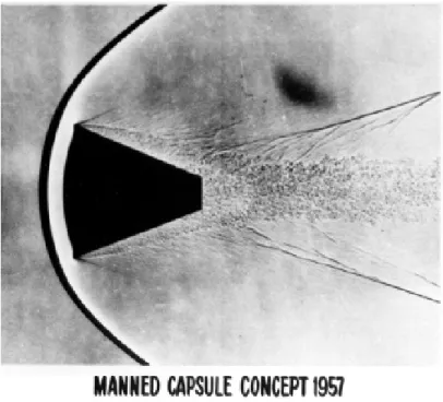 Figure 5: Schlieren photography of an early reentry-vehicle concept from NASA. Taken from www.nasaimages.org.