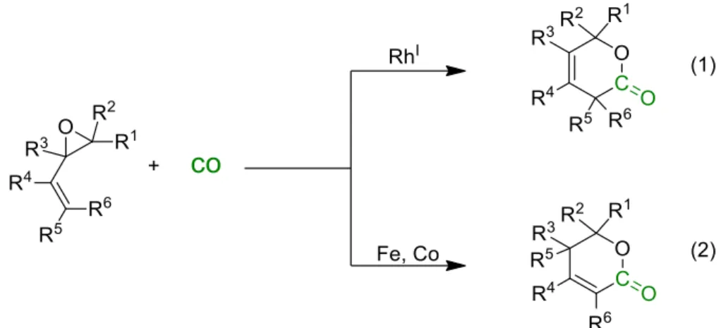 Figure II-37 Sélectivité de la carbonylation de dérivé vinyloxirane en fonction du choix de catalyseur 