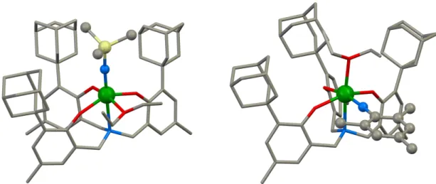 Figure  I.16.  Mercury  diagrams  of  the  solid-state  molecular  structures  of  U(V)  terminal  imido  species  supported by a tripodal aminophenolate ancillary ligand