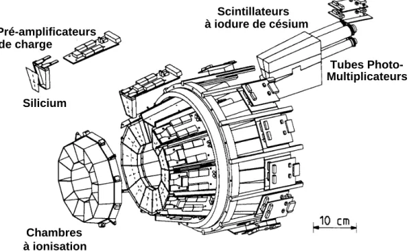 Fig. 1.6 – Les modules de d´etection des couronnes 4-5 : 12 ChIo, 48 Si et 48 CsI.