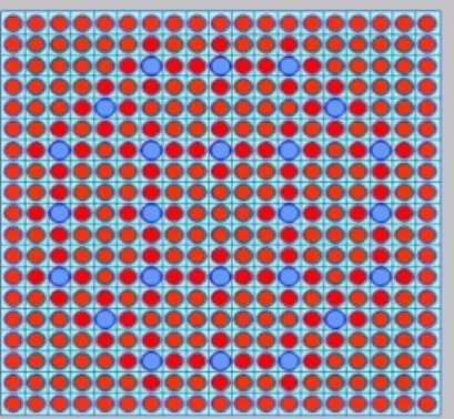 Fig. 1. Geometric description of the HCPWR 19x19 FA 