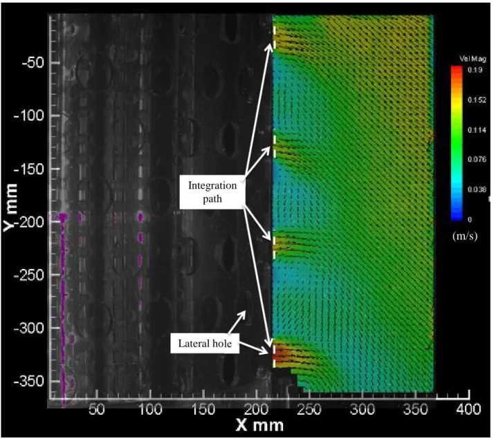 Figure 7.  Velocity field around the ACS for a 900 mm water head above the core outlet (azimuth  angle 82°) 