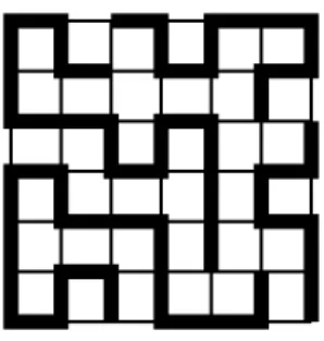 Figure 1: Hamiltonian chain of order 4 on a square lattice of size 7 × 7.