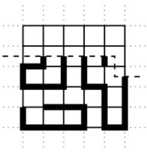Figure 3: Configuration on a partially constructed 6 × 6 square.
