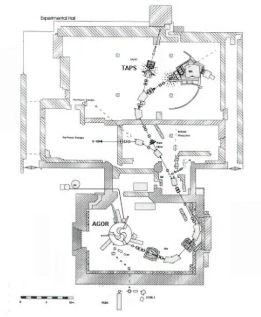 Figure 4.3: Floor plan of the KVI facility at Groningen, The Netherlands.