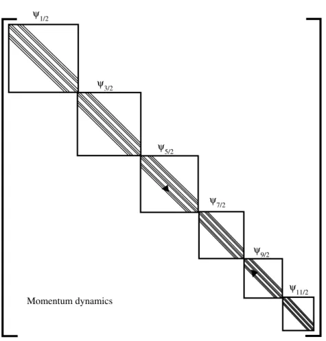 Figure 2. Qualitative shape of matrix used for solving the first order drift kinetic equation.