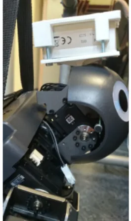 Fig. 2: Sonde GR1 fixée sur la tête de H@RI