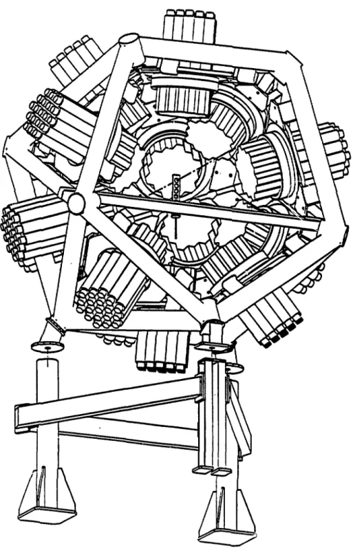 Figure 3.2: Géométrie du multidéiecteur TAPS adoptée au G ANIL en 1990.