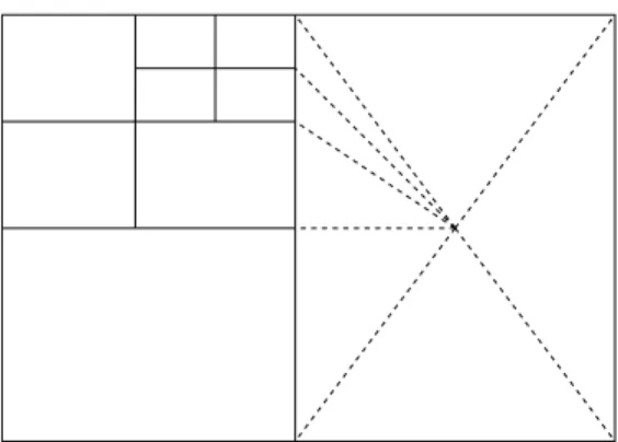 Figure 9: Octree and triangulation used in the algorithm. In this 2D example, only the edges of the triangulation of the box on the right are shown (dashed).