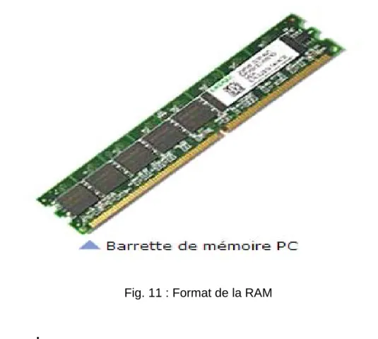 Fig. 11 : Format de la RAM 