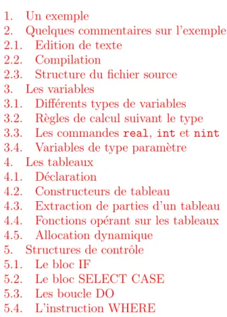 Table des mati` eres