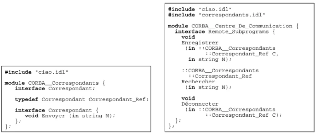 Figure 11. Exemple de traduction générée par CIAO