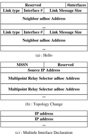 Figure 10: Format of OLSR control packets when used with Ananas