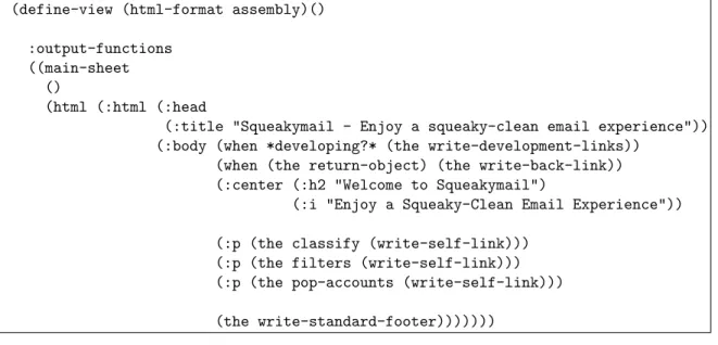 Figure A.3: Object for Squeakymail Classification Page