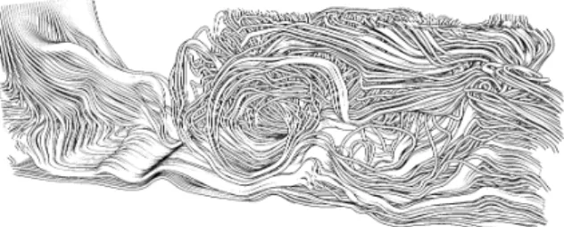 Figure 5: A simple black-and-white line style applied to streamlines from dataset 1.