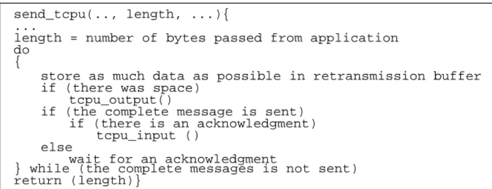 FIGURE 4. Algorithm for sending a packet.