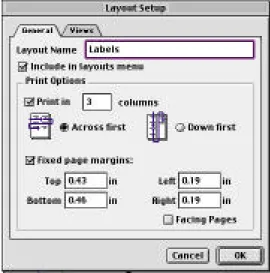 Figure 26 Layout Setup