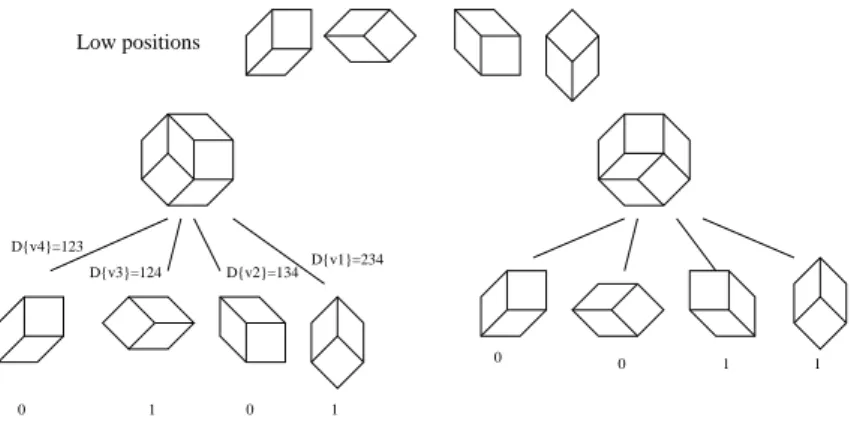 Figure 5: Coding of tilings with d+1-minors.