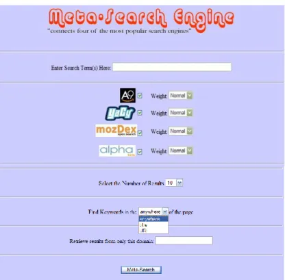 Figure 2: User Interface of OpenSearch Prototype 