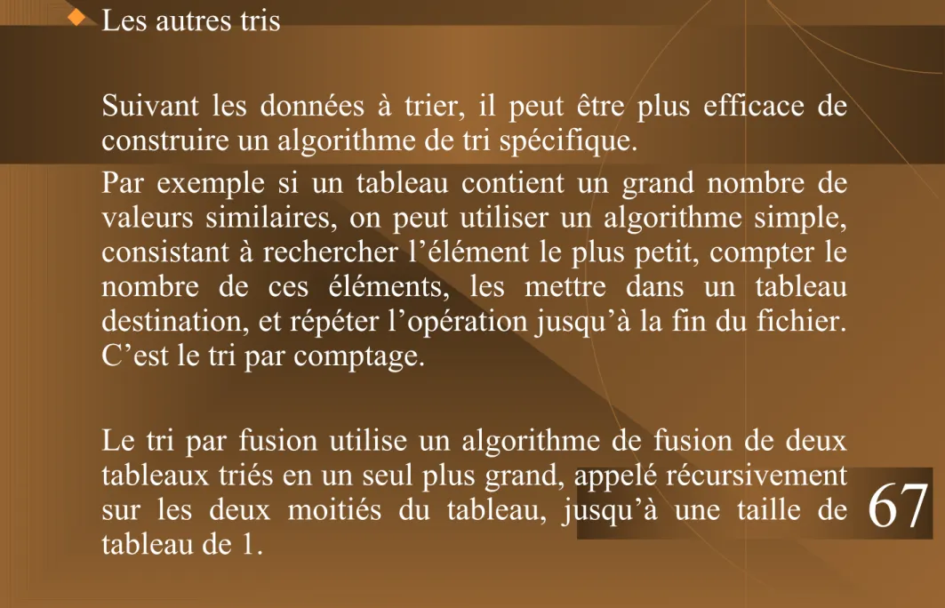 tableau de 1.   67