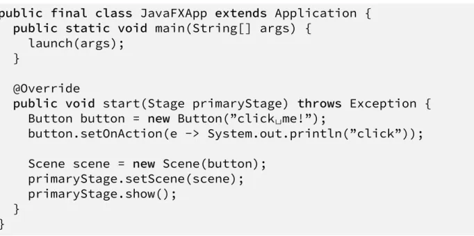 Fig. 4: Fils d’exécution d’un programme JavaFX simple