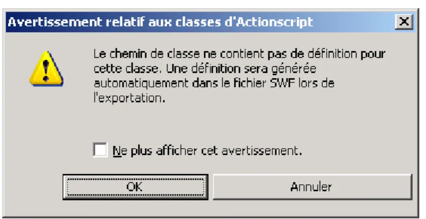 Figure 5-5. Panneau de génération automatique de  classe. 