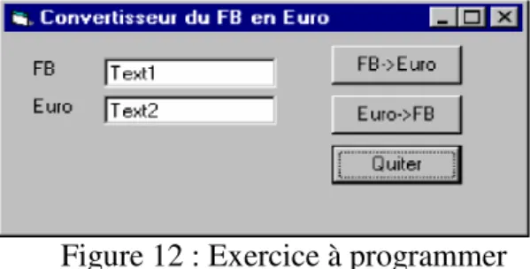 Figure 12 : Exercice à programmer 
